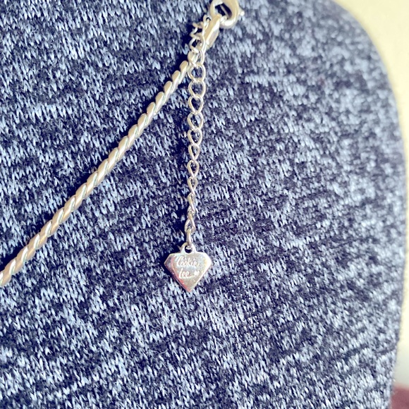 COOKIE LEE abalone/rhinestone necklace - Picture 2 of 3